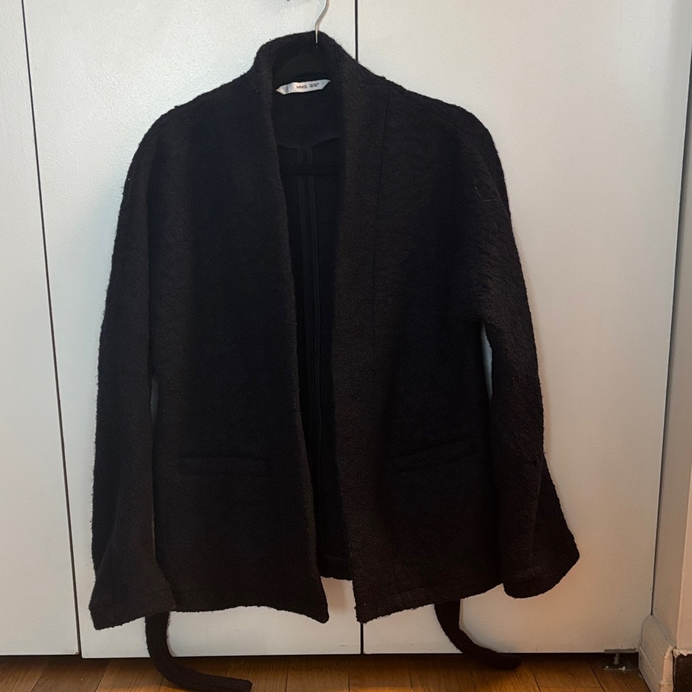 Mango navy Teddy Jacket for Women
